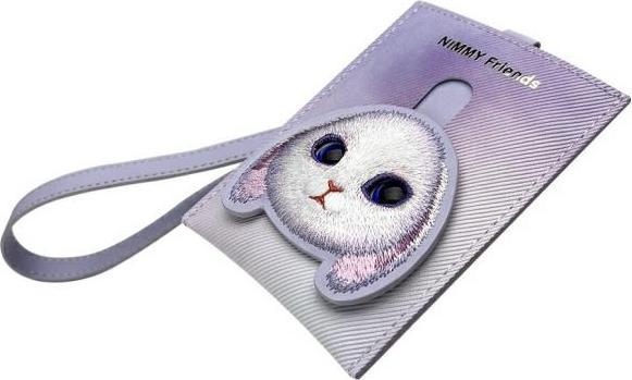 Actual product image iLike Nimmy card wallet purple Big Eyed Pet 2.0 Rabbit
