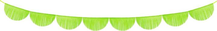 Actual product image Partydeco Scalloped fringe garland, green apple, 3m (1 pkt / 1 pc.) (1 Piece)