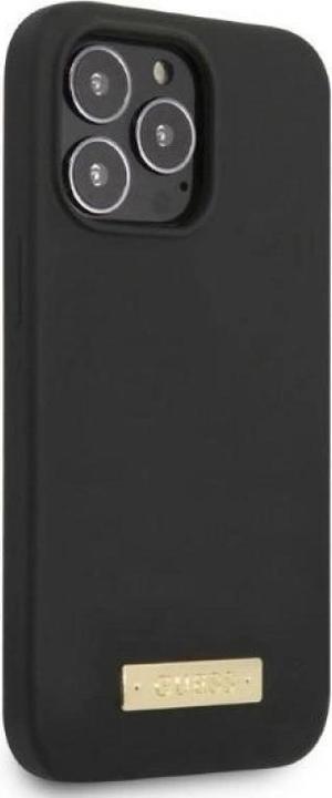 Image du produit Guess GUHMP13XSPLK iPhone 13 Pro Max 6,7" czarny/black hard case Silicone Logo Plate MagSafe (Apple iPhone 13 Pro Max)