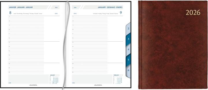 Produktbild Aurora Largo de luxe 1T/S rot 3115R f/nl/d/e/i/sp 16,5x21cm 2021 (16.5 x 21 cm, 1 Tag / 2 Seiten)