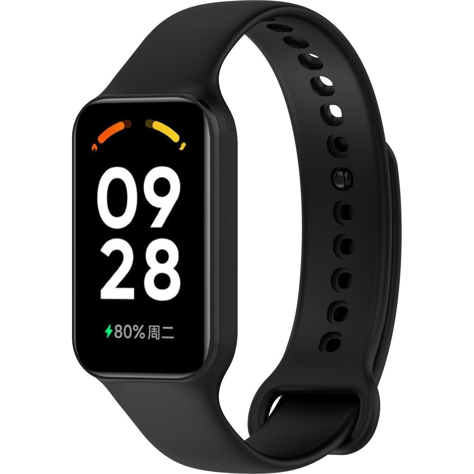 Strap-it Silikon Armband (Silikon), Uhrenarmband, Schwarz