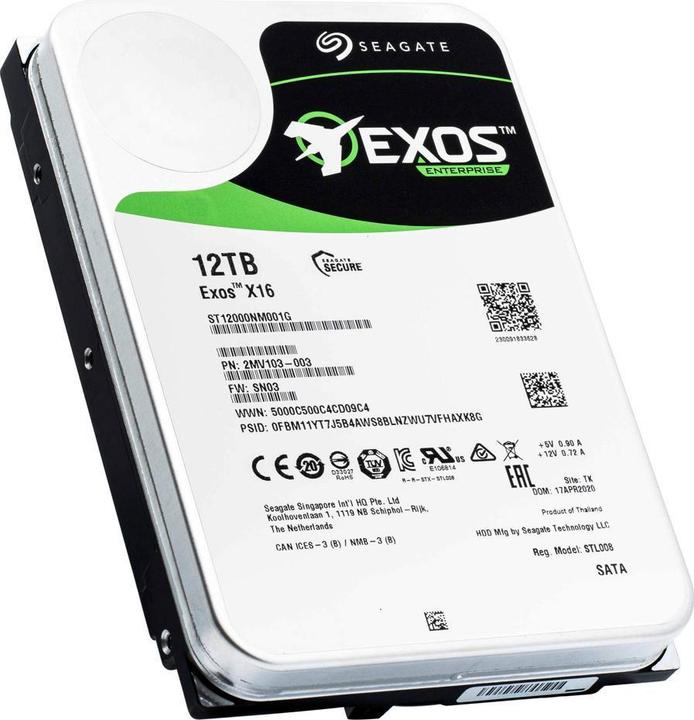 Produktbild Seagate Exos X16 (12 TB, 3.5", CMR)