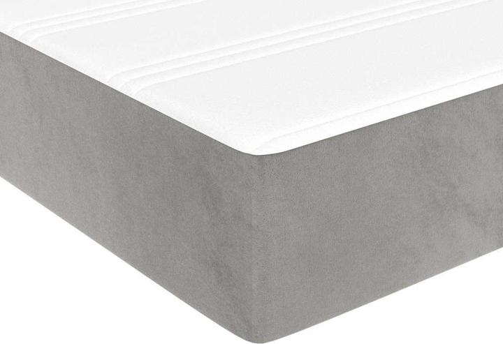 Actual product image vidaXL Taschenfederkernmatratze Hellgrau Samt (140 x 210 cm, Spring core)