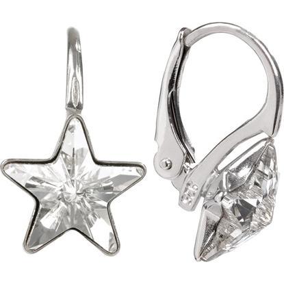 Levien, Ohrringe, GirlsÂ' silver star crystal earrings for kids