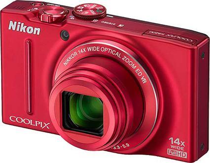 Actual product image Nikon Coolpix S8200, 16MP, 14x zoom, FullHD movies, red (1/2,3'')