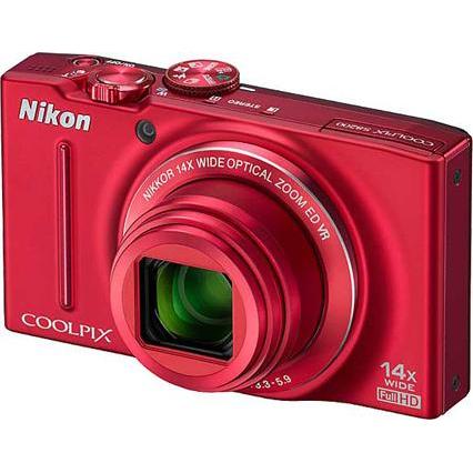 Nikon Coolpix S8200, 16MP, 14x Zoom, FullHD-Movies, Rot - Digitec