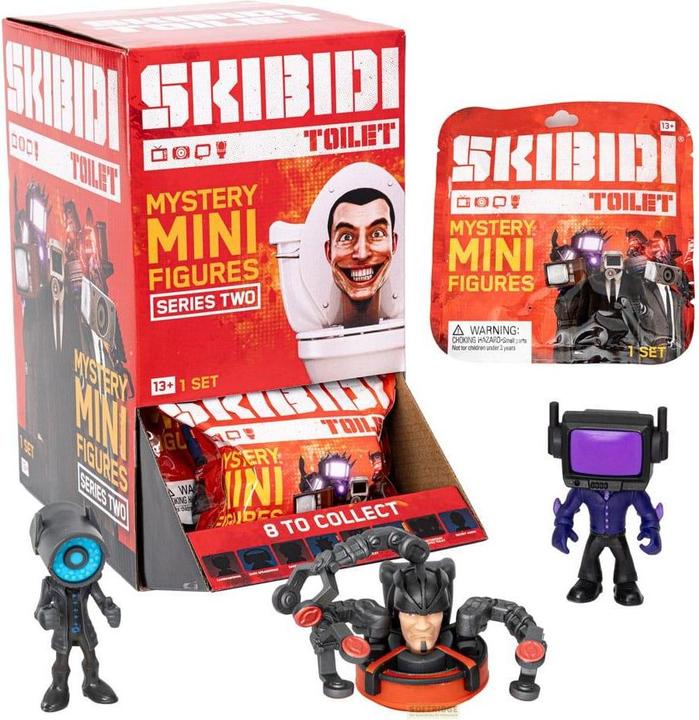 Bonkers Toys Skibidi Toilet Minifiguren 6 cm Series 2 Display (24)