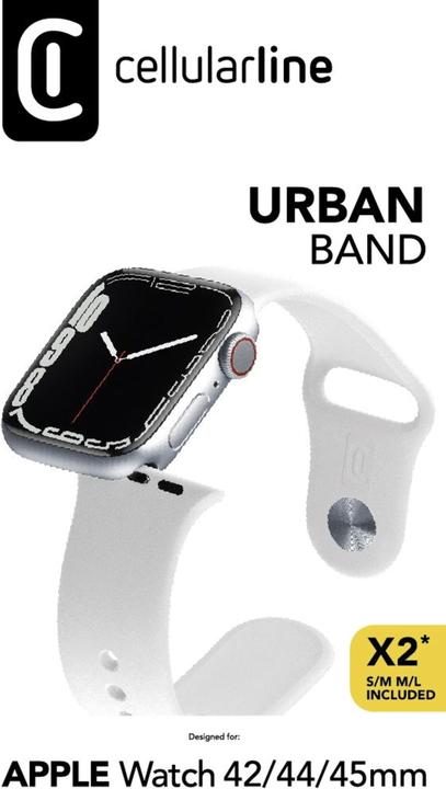 Immagine prodotto Cellularline Urban Band - Apple Watch 42/44/45 mm (45 mm, 44 mm, 42 mm, Silicone)
