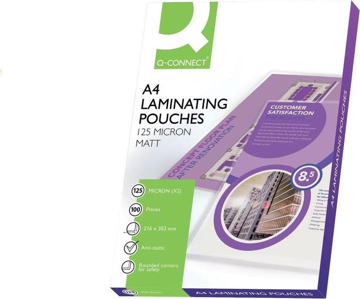 Image du produit Q-Connect Pochette de plastification A4 (A4, 100 pièce(s), 125 µm)
