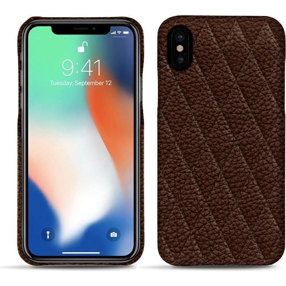 Noreve Lederschutzhülle (Apple iPhone XS Max), Smartphone Hülle, Braun