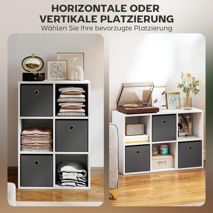 Image du produit Homcom Bücherregal Spanplatte Grau (30 x 30 x 79.80 cm)