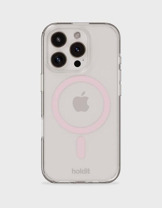 Actual product image Holdit MagSafe Case iPhone 16 Pro Pink/Transparent (Apple iPhone 16 Pro)