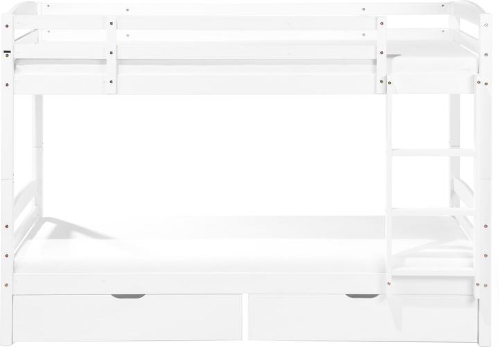 Actual product image Beliani Loft Bed Wood with Bed Drawer White 90 x 200 cm REGAT (90x200)