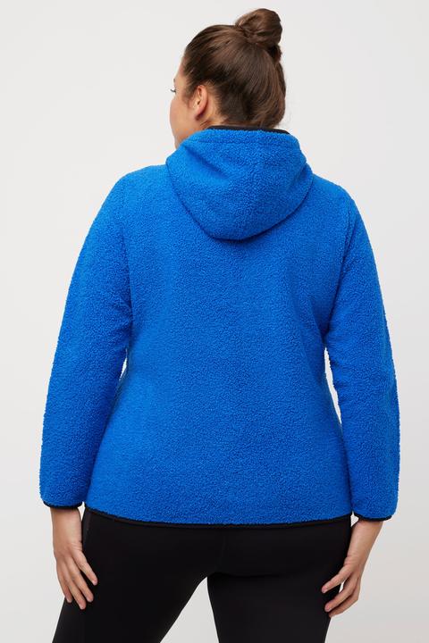 Produktbild Ulla Popken Fleece-Hoodie, Koordinaten-Druck, Zipptaschen, Langarm (46, 48)