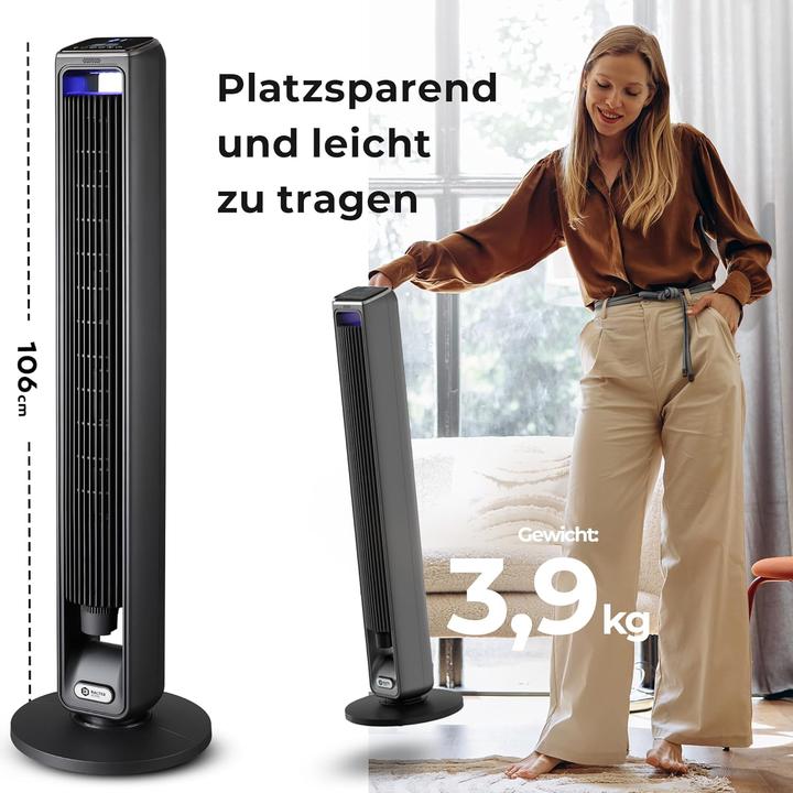 Produktbild Balter Turmventilator mit Fernbedienung und Timer (29 dB)