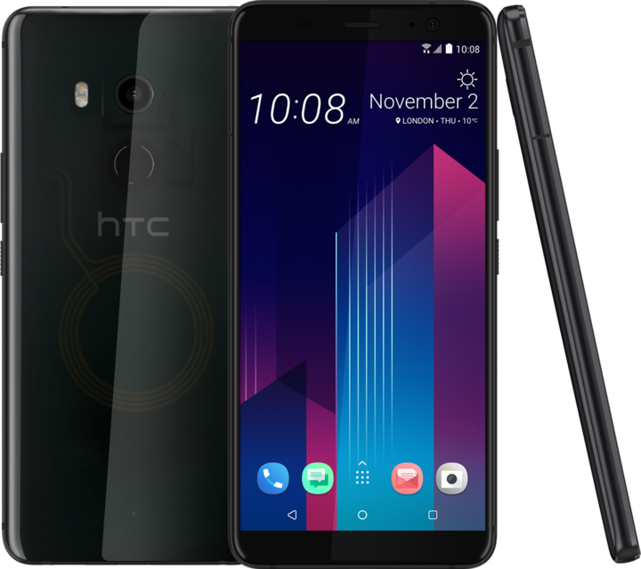 Actual product image HTC U11+ (128 GB, Translucent Black, 6", Hybrid Dual SIM, 12 Mpx, 4G)