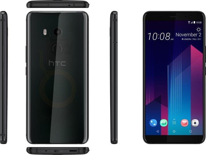 Produktbild HTC U11+ (128 GB, Translucent Black, 6", Hybrid Dual SIM, 4G)