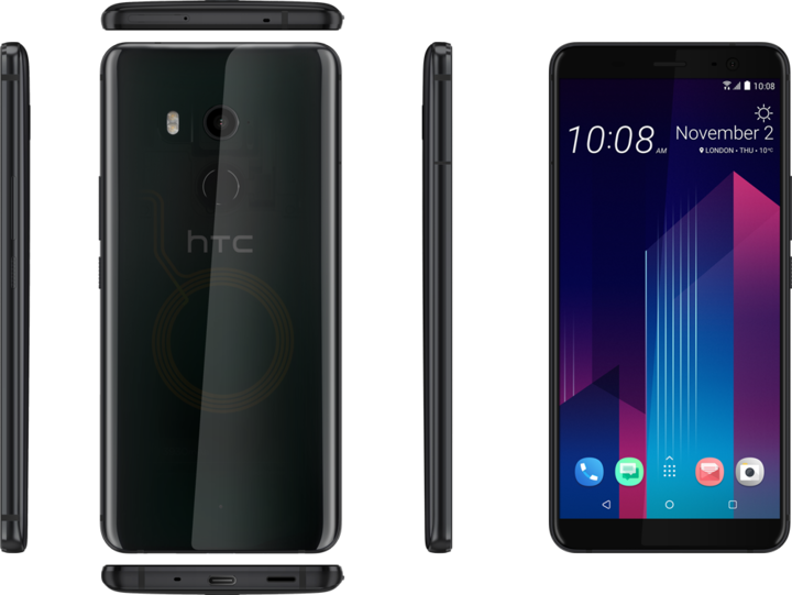 Actual product image HTC U11+ (128 GB, Translucent Black, 6", Hybrid Dual SIM, 12 Mpx, 4G)