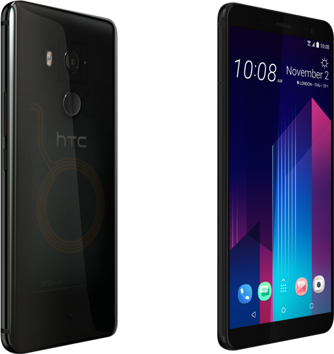 Actual product image HTC U11+ (128 GB, Translucent Black, 6", Hybrid Dual SIM, 12 Mpx, 4G)
