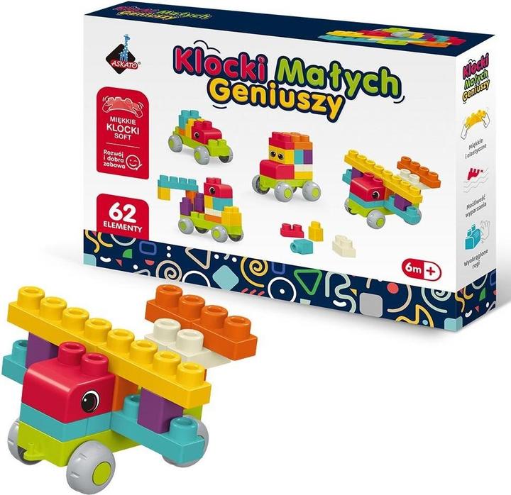 Askato Little Geniuses Weiche Blöcke, 62 Stück