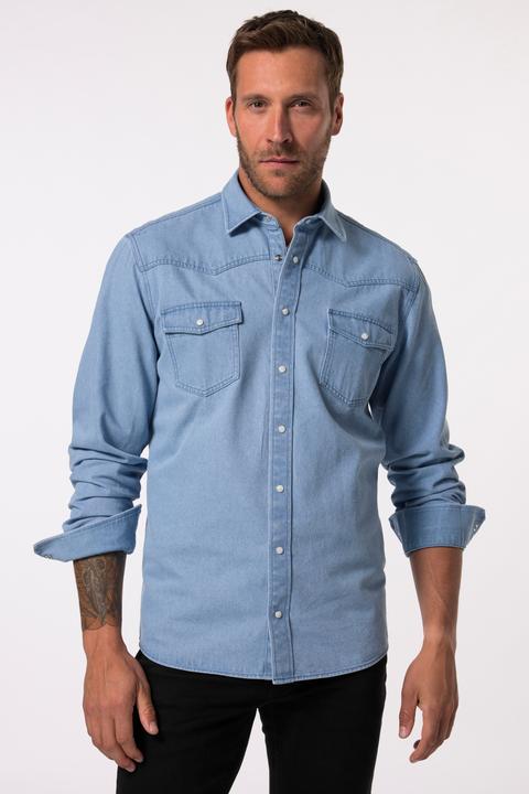 Immagine prodotto JP1880 JP 1880 Jeanshemd, Langarm, Kentkragen, Rückenstick, Modern Fit (7XL)