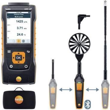 Produktbild Testo 440 Luftstrom-Kit2 Anemometer +1370 (Temperature-TC) °C, +150 (Temperature-NTC) °C max.Temp. v