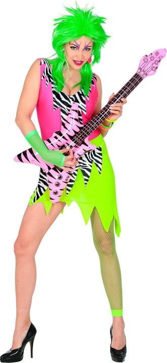 Produktbild Widmann 80er Jahre Neon Kleid mit fingerlose Netzhandschuhe (M)