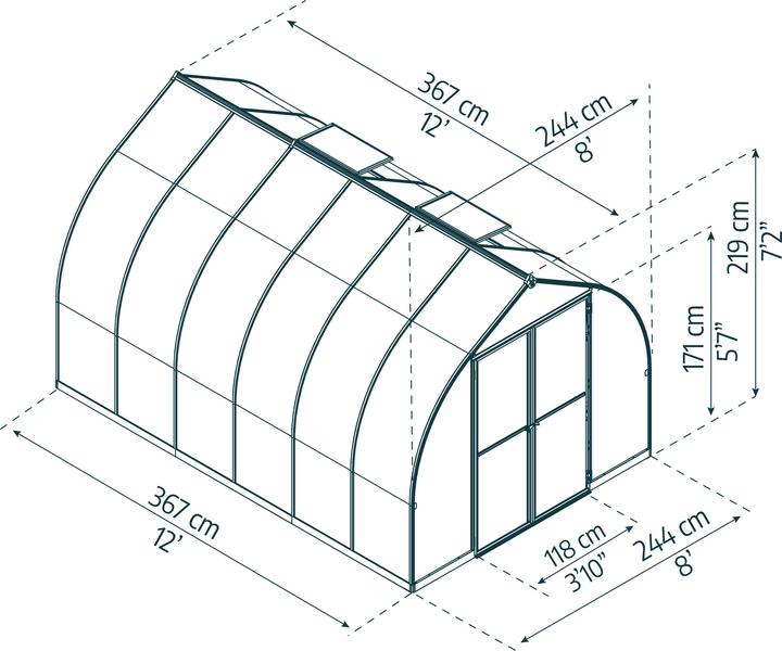 Actual product image Palram Bella 8x12