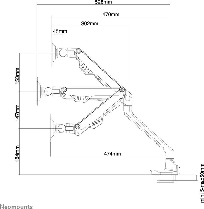 Actual product image Neomounts FPMA-D750WHITE (Table, 32")