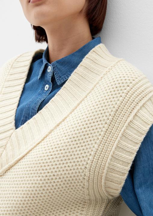 Image du produit s.Oliver Strickpullover Kurzarm-Pullover aus Wolle (36)