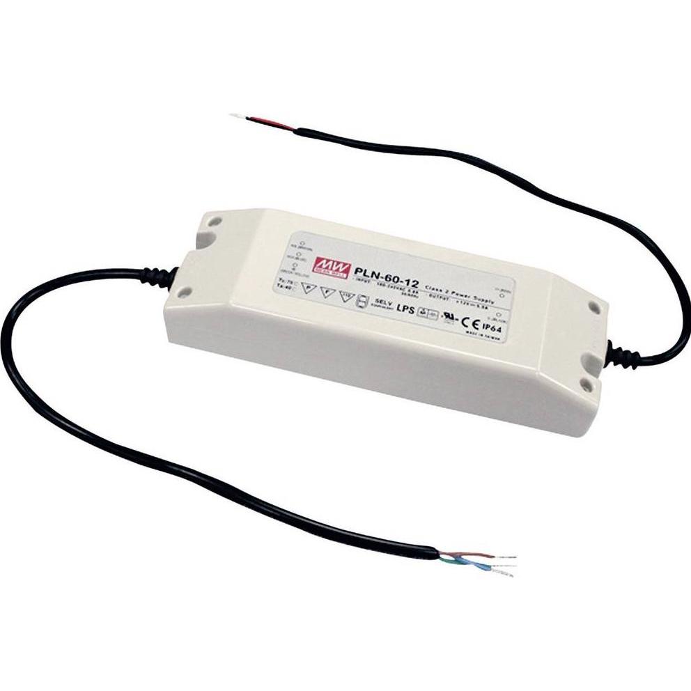 Mean Well, Accessori per illuminazione, MW PLN-60-12 LED-Treiber, LED-Trafo Konstantspannung, Konstantstrom 6