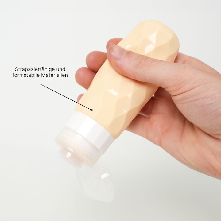 Produktbild Hermex Reiseflaschen 4er Set (Hygieneprodukt, Flüssigkeitsbeutel, Necessaire)