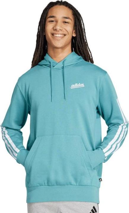 Produktbild Adidas Herren-Sweatshirt mit farbigem Schriftzug in Blau (S)
