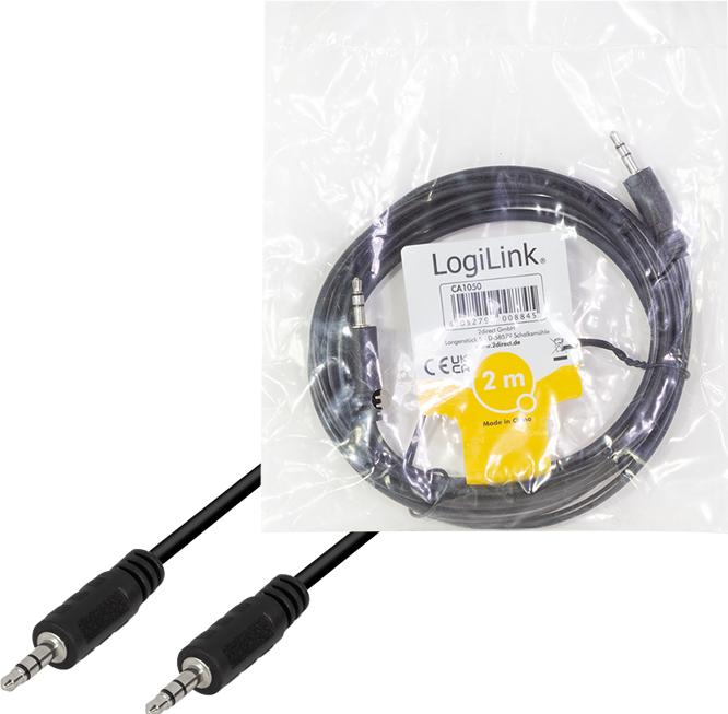 Actual product image LogiLink CA Connection cable (2 m, 3.5mm jack (AUX))