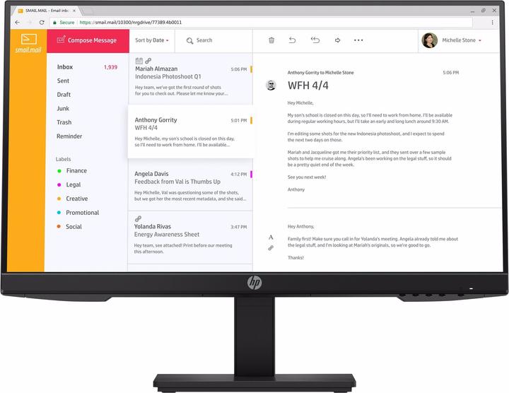 Actual product image HP P24 G4 (1920 x 1080 pixels, 23.80")