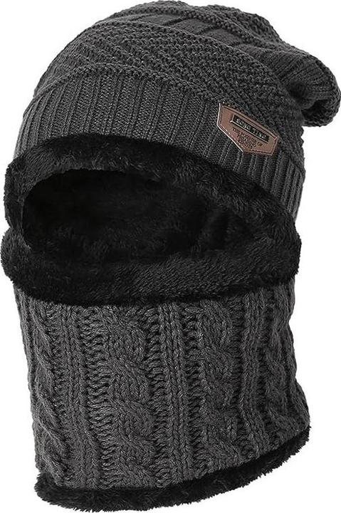 Actual product image Out of the blue Warm children's beanie hat with scarf