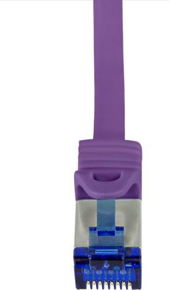 Actual product image LogiLink Patch cable Ultraflex, Cat.6A, S/FTP, 10 m, violet (S/FTP, CAT6a, 10 m)