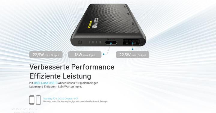 Actual product image Nitecore NB Plus 10000mAh Waterproof Energy Bar Powerbank (10000 mAh, 22.50 W)