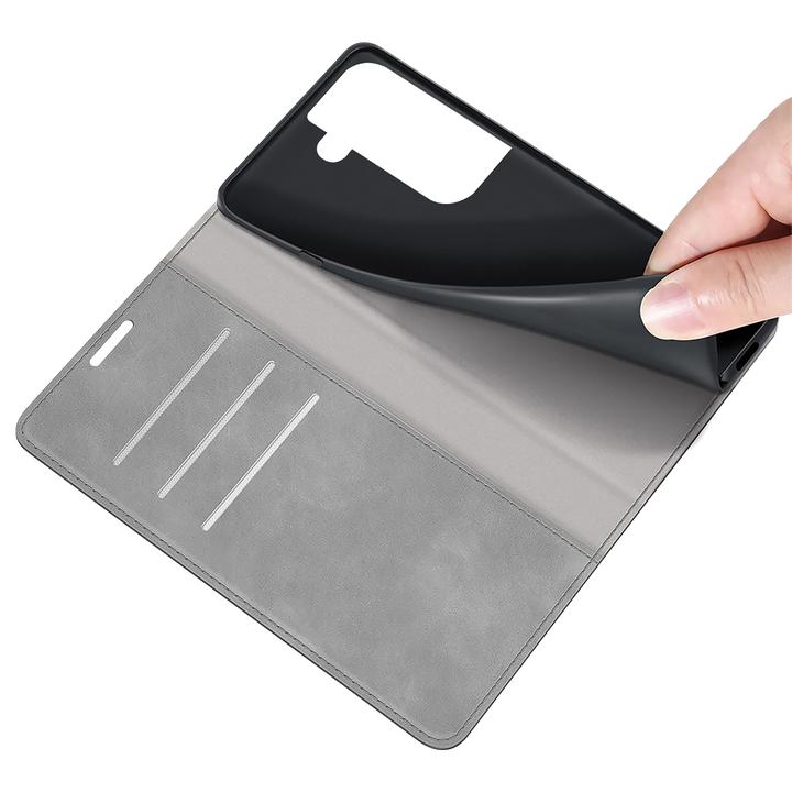 Produktbild Cazy Book Case Kompatibel mit Samsung Galaxy S22+ - Hülle klappbar Magnetisch Kunstleder - Grau (Samsung Galaxy S22+)