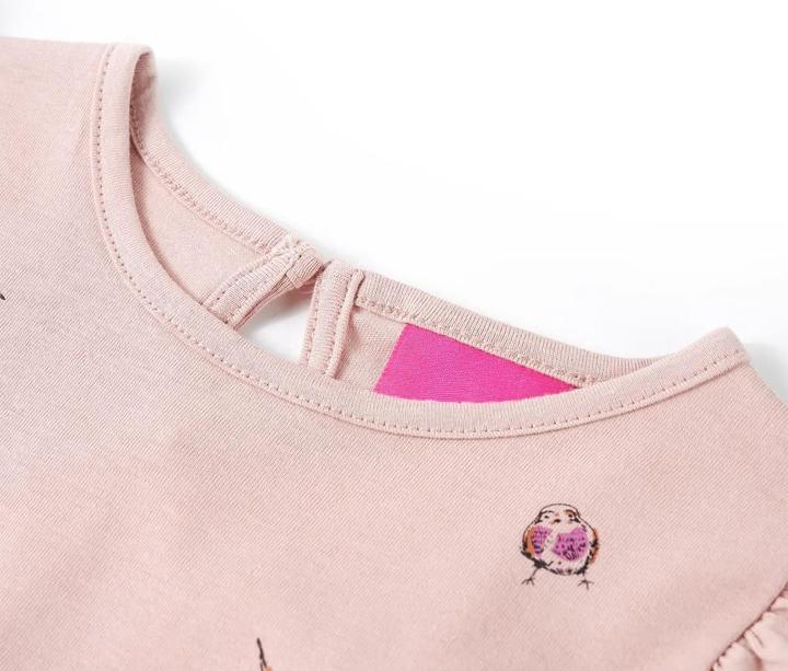 Produktbild VidaXL Kinder-Langarmshirt Rosa 104,Material: 100 % Baumwolle,Farbe (104)