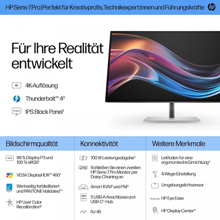 Produktbild HP 727pk Docking Display (3840 x 2160 Pixel, 27")