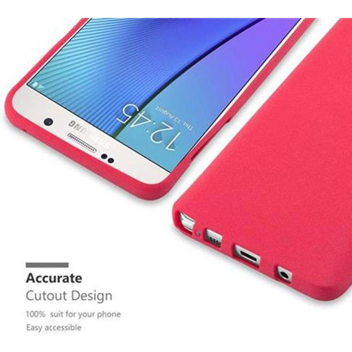 Thumbnail - Cadorabo TPU Frosted Cover (Samsung Galaxy Note 5), Smartphone Hülle, Rot