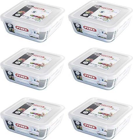 Image du produit Pyrex Bol en verre carré classique adapté au four à micro-ondes
