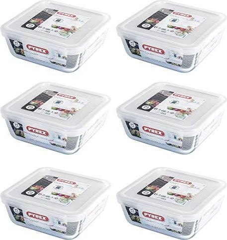 Image du produit Pyrex Bol en verre carré classique adapté au four à micro-ondes
