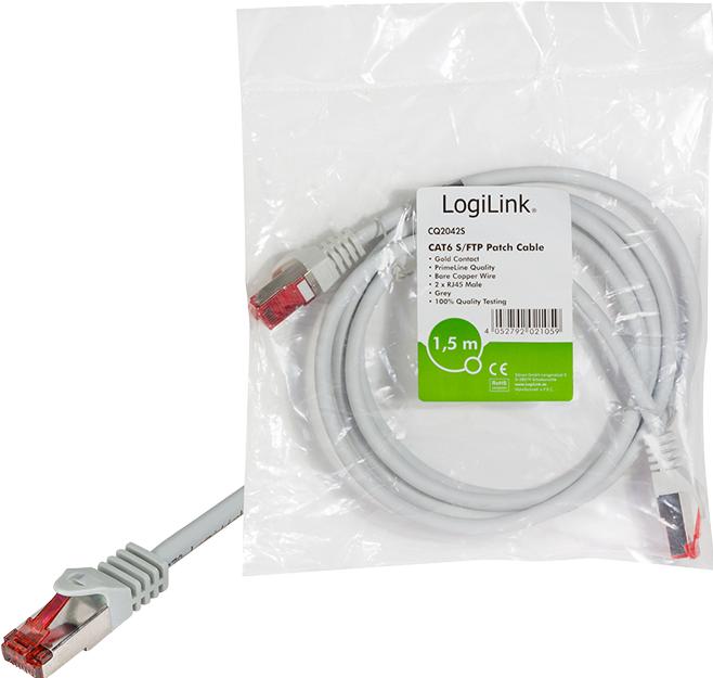 Produktbild LogiLink Netzwerkkabel (S/FTP, CAT6, 2 m)