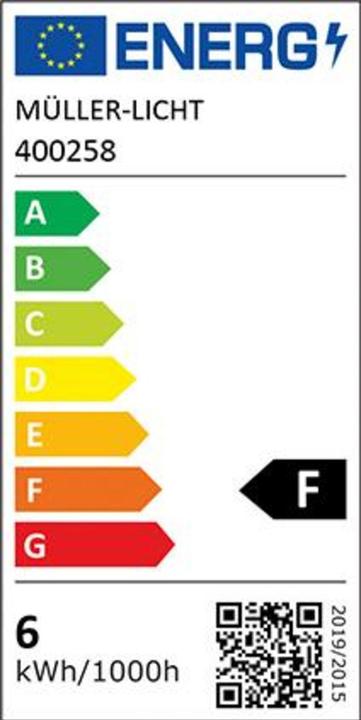Energie-Label Müller Licht LED E14 Kerzenform 5.5 W = 40 (E14, 470 lm, 4 x)