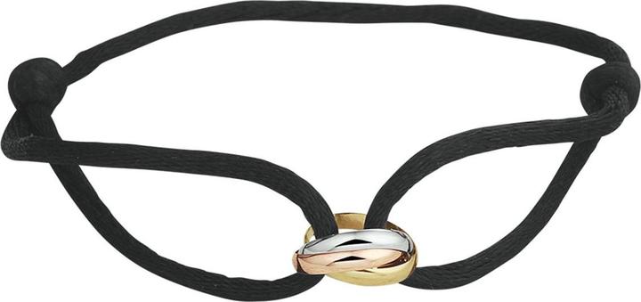 Image du produit Marie Celeste Armband Satin Tricolor - 10 mm - Gold (26 cm, Or jaune 14 carats, Or rose et or blanc)
