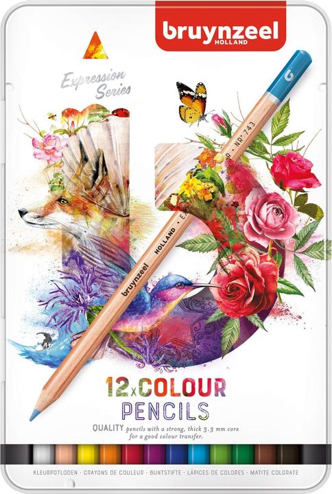 Produktbild Bruynzeel Farbstifte Expression Colour Metalletui, 12 Stück (Mehrfarbig, 12 x)