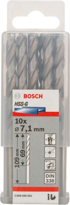 Produktbild Bosch Professional Zubehör PRO Metal HSS-G Spiralbohrer, 7,1 x 69 x 109 mm (7.1 mm)