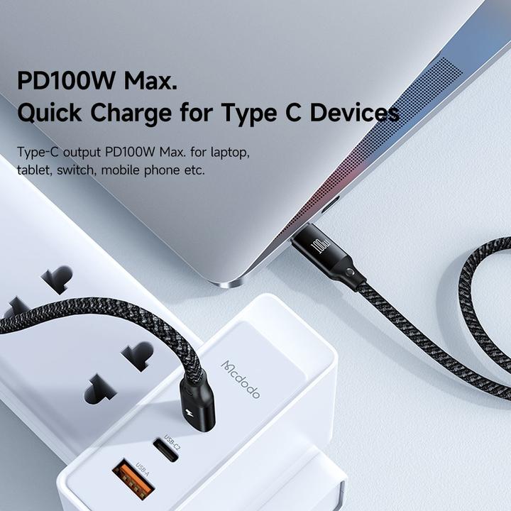 Actual product image Mcdodo 3 in1 Set USB-C to Type-C & Lightning + Wireless Charger for Apple Watch (1.20 m, 100 W)